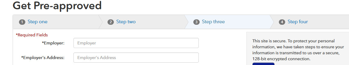 New Employer Address Field in Credit App