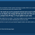 CMS Username Alert